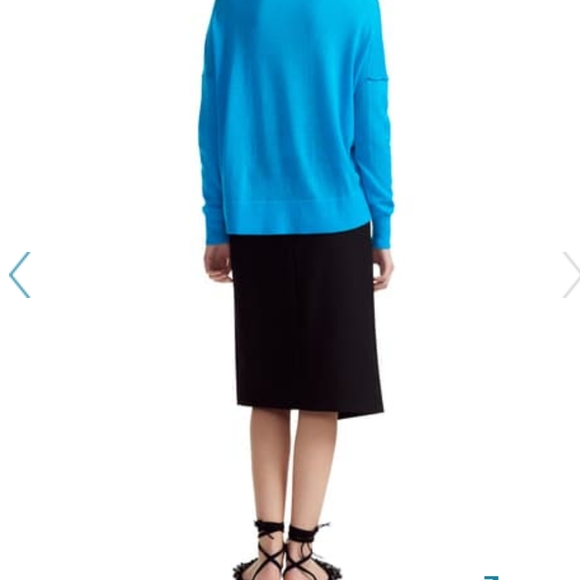 Maje Drop Shoulder Blue Cashmere Sweater - Picture 9 of 10